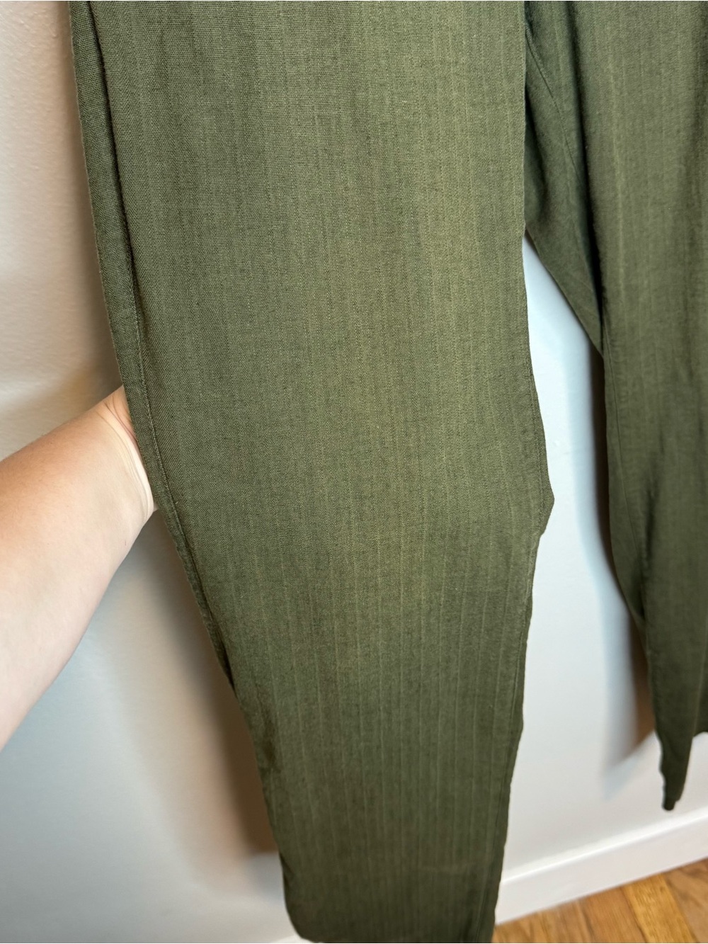 Bridge and Burn Olive Drawstring Chino Lounge Pants Green 30 - Picture 7 of 11